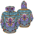 Evil Samurai Alien Robot All Over Print Hoodie